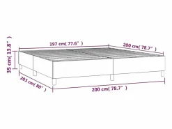 Clicnbuy Estructura de cama box spring tela marrón oscuro 200x200 cm Hot