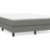 Clicnbuy Somier - 140X190Cm|Estructura de cama box spring tela gris oscuro 140x190 cm