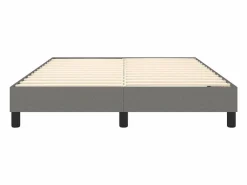 Clicnbuy Somier - 140X190Cm|Estructura de cama box spring tela gris oscuro 140x190 cm