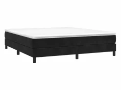 Clicnbuy Estructura de cama box spring terciopelo negro 180x200 cm Sale