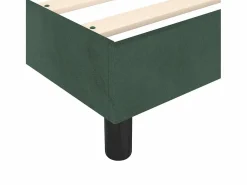 Clicnbuy Somier - 90X190Cm|Estructura de cama box spring terciopelo verde oscuro 90x190 cm