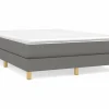Estructura de cama box spring tela gris oscuro 140x190 cm^Clicnbuy Hot