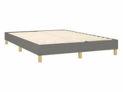 Estructura de cama box spring tela gris oscuro 140x190 cm^Clicnbuy Hot