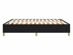 Estructura de cama box spring tela negro 180x200 cm^Clicnbuy Outlet
