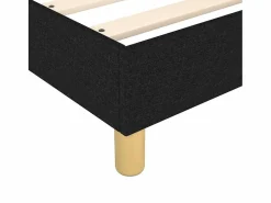 Estructura de cama box spring tela negro 180x200 cm^Clicnbuy Outlet