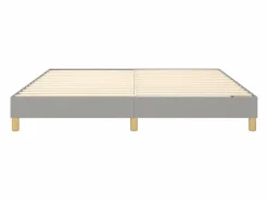 Clicnbuy Estructura de cama box spring tela gris claro 160x200 cm New