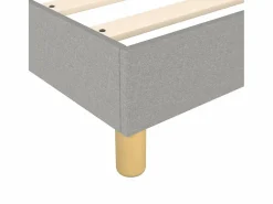 Clicnbuy Estructura de cama box spring tela gris claro 160x200 cm New