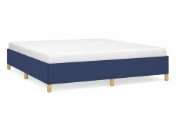 Clicnbuy Somier - 180X200Cm|Estructura de cama box spring tela azul 180x200 cm