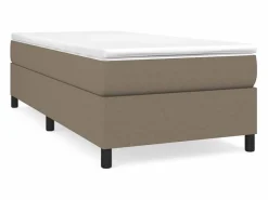 Clicnbuy Somier - 90X190Cm|Estructura de cama box spring tela gris taupe 90x190 cm