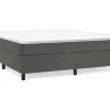 Clicnbuy Somier - 180X200Cm|Estructura de cama box spring terciopelo gris oscuro 180x200 cm