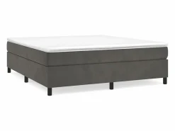 Clicnbuy Somier - 180X200Cm|Estructura de cama box spring terciopelo gris oscuro 180x200 cm