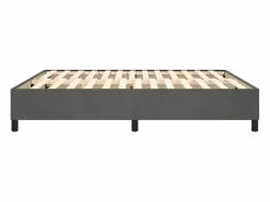 Clicnbuy Somier - 180X200Cm|Estructura de cama box spring terciopelo gris oscuro 180x200 cm