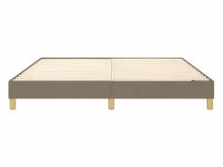 Clicnbuy Estructura de cama box spring tela gris taupe 180x200 cm Outlet
