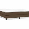 Clicnbuy Estructura de cama box spring tela marrón 160x200 cm Discount