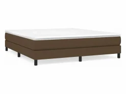 Clicnbuy Estructura de cama box spring tela marrón 160x200 cm Discount