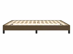 Clicnbuy Estructura de cama box spring tela marrón 160x200 cm Discount
