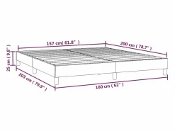Clicnbuy Estructura de cama box spring tela marrón 160x200 cm Discount