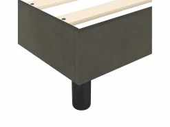 Estructura de cama box spring terciopelo gris oscuro 140x190cm^Clicnbuy Outlet