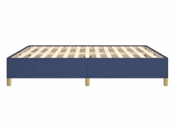 Estructura de cama box spring tela azul 160x200 cm^Clicnbuy New