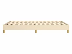 Clicnbuy Estructura de cama box spring tela color crema 140x190 cm Clearance
