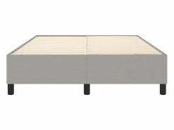 Clicnbuy Somier Tapizado|Somier - 140X190Cm|Estructura de cama box spring tela gris claro 140x190 cm