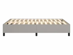 Clicnbuy Somier Tapizado|Somier - 140X190Cm|Estructura de cama box spring tela gris claro 140x190 cm