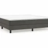 Estructura de cama box spring terciopelo gris oscuro 160x200 cm^Clicnbuy New