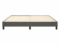 Estructura de cama box spring terciopelo gris oscuro 160x200 cm^Clicnbuy New