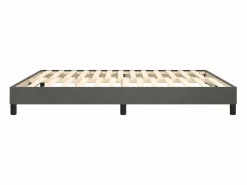 Estructura de cama box spring terciopelo gris oscuro 160x200 cm^Clicnbuy New