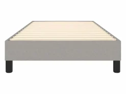 Estructura de cama box spring tela gris claro 90x190 cm^Clicnbuy