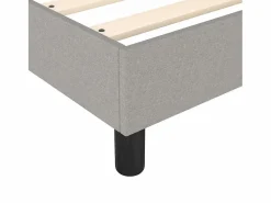 Estructura de cama box spring tela gris claro 90x190 cm^Clicnbuy