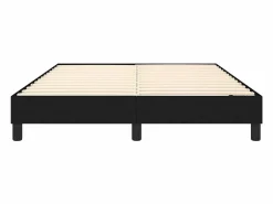 Clicnbuy Estructura de cama box spring tela negro 140x190 cm New