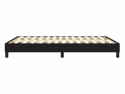 Clicnbuy Estructura de cama box spring tela negro 140x190 cm New