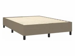 Estructura de cama box spring tela gris taupe 140x190 cm^Clicnbuy Sale