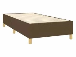 Estructura de cama box spring tela marrón 90x200 cm^Clicnbuy Online