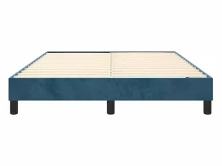 Clicnbuy Estructura de cama box spring terciopelo azul oscuro 140x190 cm Online