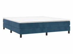 Clicnbuy Estructura de cama box spring terciopelo azul oscuro 160x200 cm Sale