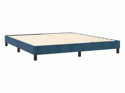 Clicnbuy Estructura de cama box spring terciopelo azul oscuro 160x200 cm Sale