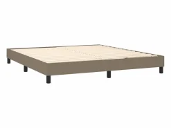 Estructura de cama box spring tela gris taupe 180x200 cm^Clicnbuy Outlet