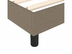 Estructura de cama box spring tela gris taupe 180x200 cm^Clicnbuy Outlet