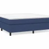 Clicnbuy Somier - 160X200Cm|Estructura de cama box spring tela azul 160x200 cm