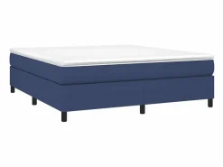 Clicnbuy Somier - 160X200Cm|Estructura de cama box spring tela azul 160x200 cm