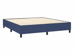 Clicnbuy Somier - 160X200Cm|Estructura de cama box spring tela azul 160x200 cm