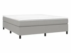 Estructura de cama box spring tela gris claro 180x200 cm^Clicnbuy Sale