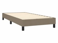 Clicnbuy Somier - 90X190Cm|Estructura de cama box spring tela gris taupe 90x190 cm
