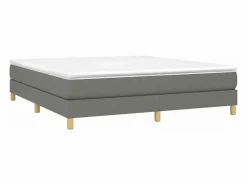 Clicnbuy Estructura de cama box spring tela gris oscuro 180x200 cm Sale