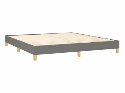 Clicnbuy Estructura de cama box spring tela gris oscuro 180x200 cm Sale