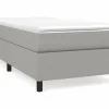 Clicnbuy Estructura de cama box spring tela gris claro 90x190 cm