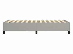 Clicnbuy Estructura de cama box spring tela gris claro 90x190 cm