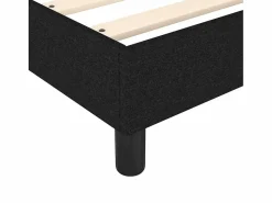 Estructura de cama box spring tela negro 160x200 cm^Clicnbuy